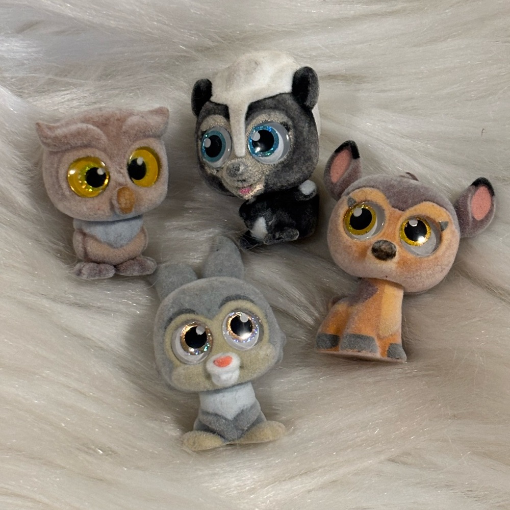 Disney Doorables Bambi, Owl, Flower, Thumper Figures Set